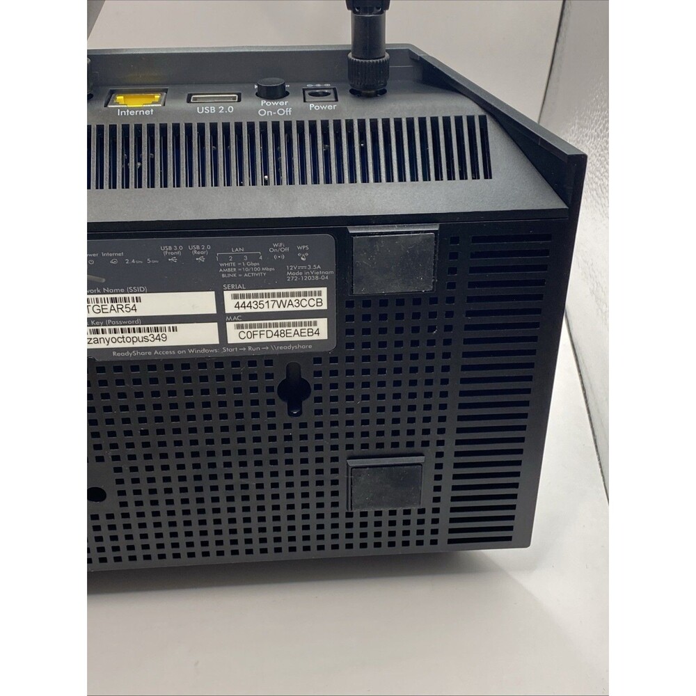 NETGEAR NIGHTHAWK AC1900 SMART WIFI ROUTER R7000 - NO POWER CORD Tested - Picture 5 of 9